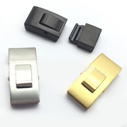 Замок 8х3 мм для плоских браслетов Сталь Кнопка