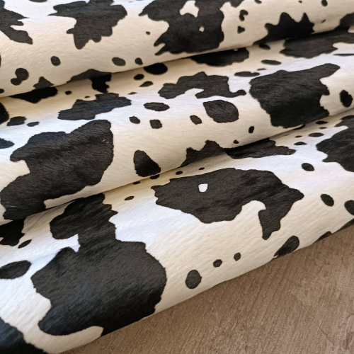 Кожа с ворсом КРС 1,2-1,4 мм Корова бело-чёрная фото 4