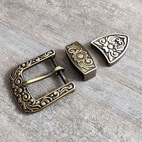 Комплект фурнитуры для ремня 38 мм Латунь  - купить для кожевенного хобби