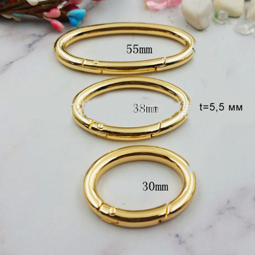 Кольцо-карабин разъемное 30-55 мм Овальное фото 2