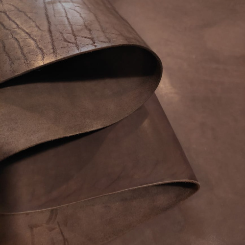 Кожа Юфть 1,8-2,2 мм комб. дубл. Коричневый Махагон Белоруссия