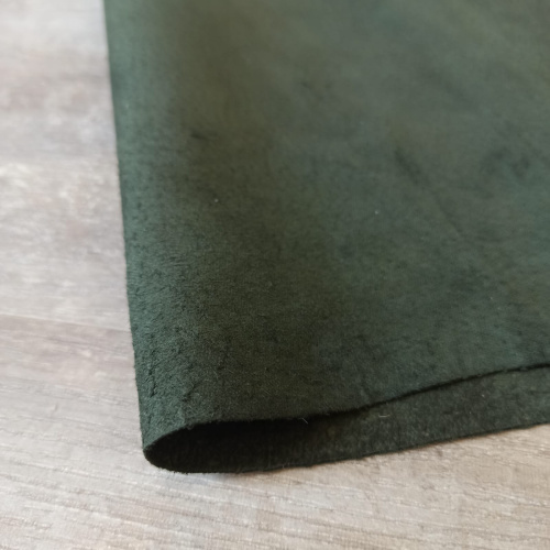 Кожа подкладочная (спилок свиной) Темно-зеленый фото 3