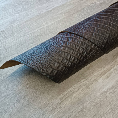 Кожа Кайман 1,5-1,8 мм Горький Шоколад