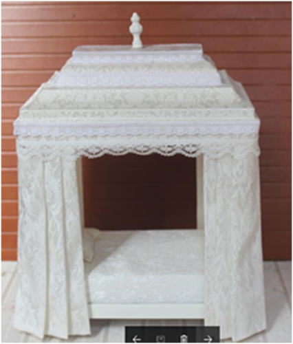 Миниатюра для кукол Кровать с балдахином Белая Премиум | Галерея фото | Pava.pro Миниатюра для кукол Кровать с балдахином Белая Премиум - фото товара