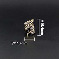 Бусина 6 мм латунная антик Скрученное перо  - купить для кожевенного хобби