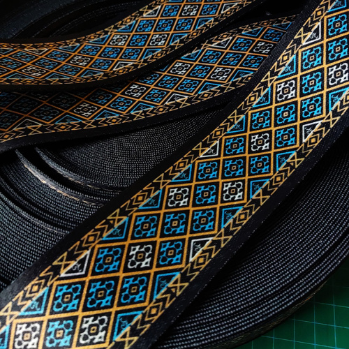 Лента ременная стропа 50 мм Синие ромбы   - фото товара фото 4