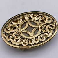 Пряжка для ремня с шипом декоративная 38 мм Рубаи  - купить для кожевенного хобби