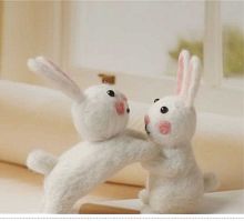 Набор для валяния Два зайчика  - купить для кожевенного хобби