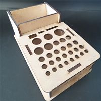 Органайзер для кожевенных инструментов малый, дерево  - купить для кожевенного хобби