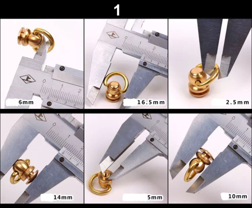 Кнопки кобурные поворотные с кольцом Латунь фото 7