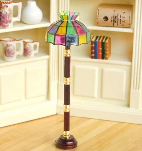 Торшер Витраж для кукол на батарейке Миниатюра 1:12 | Галерея фото | Pava.pro Торшер Витраж для кукол на батарейке Миниатюра 1:12 - фото товара