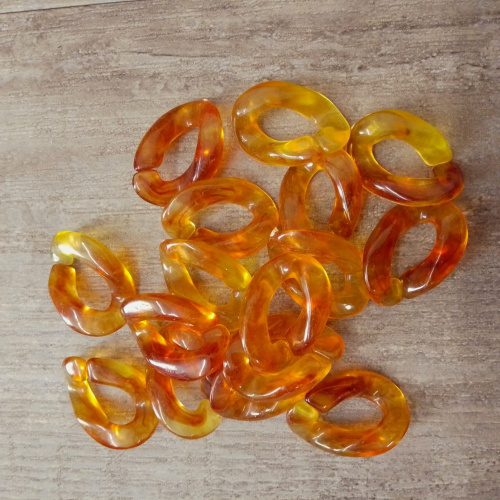 Звенья пластиковые 21 х 30 мм для цепочек  фото 7