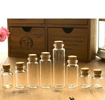 Стеклянные бутылочки с пробкой 2 см