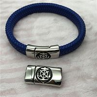 Замок 12х6 мм для плоских браслетов Якорь  - купить для кожевенного хобби