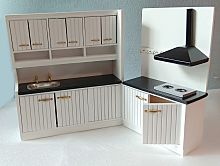 Кухня для кукол угловая Масштаб 1:12  - купить для кожевенного хобби