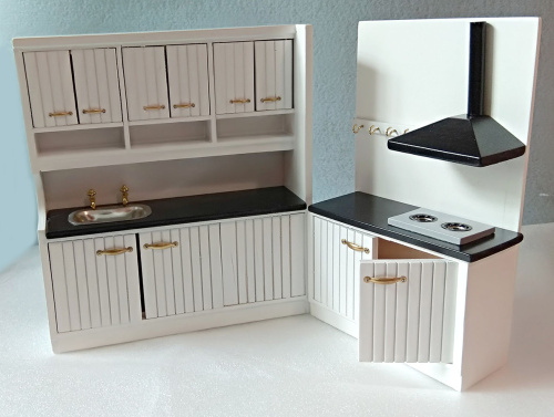 Кухня для кукол угловая Масштаб 1:12   - фото товара