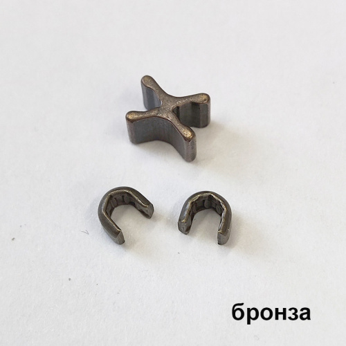 Бегунок, зажимы, ограничители для молнии №3 YKK под бронзу фото 5