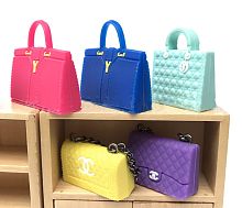 Сумочки для куклы разноцветные 3,5 см