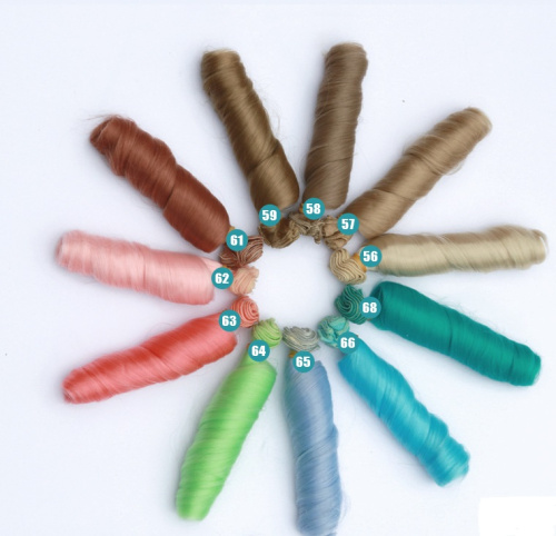 Трессы для кукол 15 см Локоны BJD  фото 3