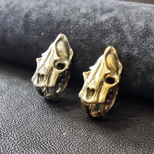 Кончо для кожаных изделий 17 мм Саблезуб Латунь фото 5