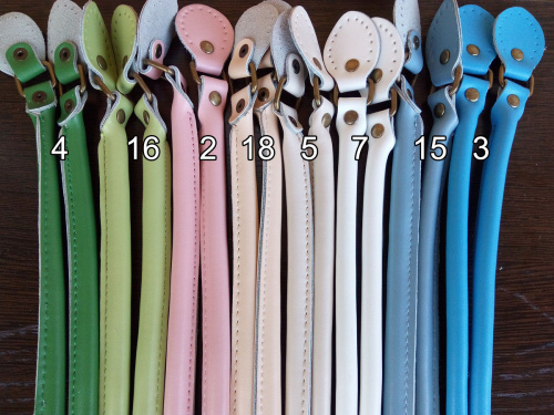 Ручки для сумки с каплевидными концевыми деталями 50 см кожа фото 2