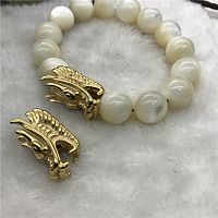 Бусина 3,5 мм для браслетов Золотой Дракон Сталь  - купить для кожевенного хобби