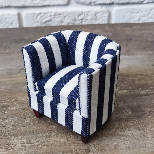 Кресло для кукол Синяя полоска | Галерея фото | Pava.pro Кресло для кукол Синяя полоска - фото товара