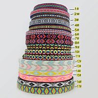Лента текстильная 22-25 мм Вышивка Ассорти