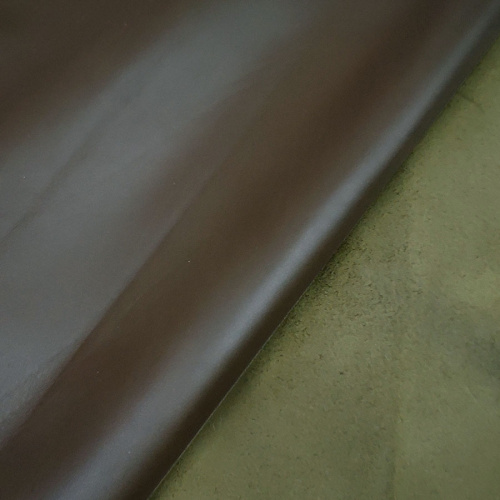 Кожа КРС 1,2-1,3 мм с покр. Зелено-коричневый Италия фото 4