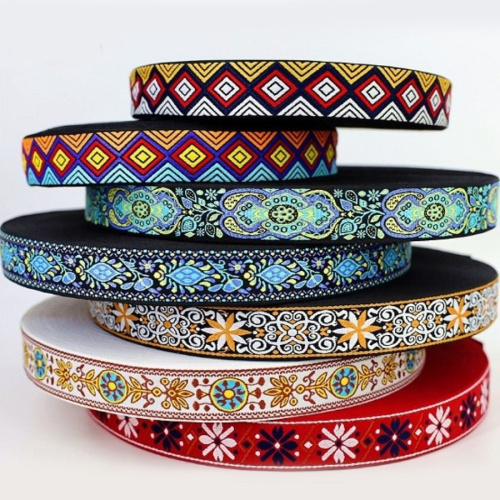 Лента текстильная 38 мм Вышивка Бирюза  3812-03 - фото товара фото 3