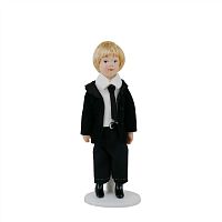 Кукла мальчик в костюмчике 1:12 для румбоксов  - купить для кожевенного хобби