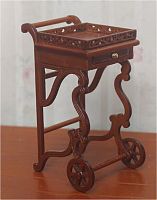 Миниатюра для кукол Тележка сервировочная Орех  - купить для кожевенного хобби