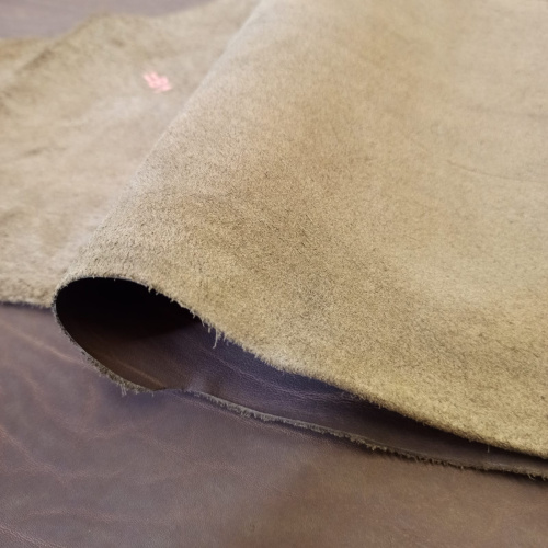 Кожа Вороток краст 1,1-1,3 мм Оливковый фото 4