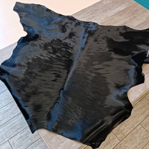 Кожа с ворсом (мех пони) 0,8-1,0 мм Черный Италия фото 7