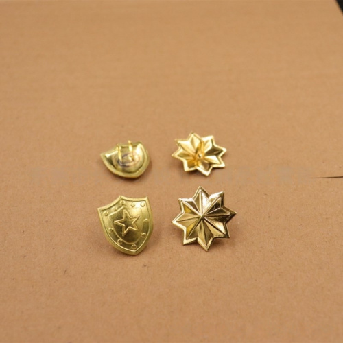 Зажимы декоративные Щит, Звезда Латунь фото 2