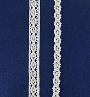 Тесьма хб вязаная Белая 13, 20 мм