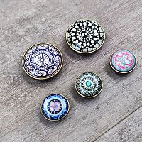 Кнопки пробивные фигурные 18-26 мм Узоры Ассорти