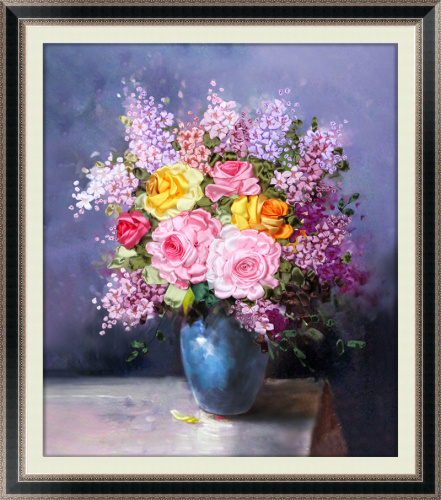 Набор для вышивки лентами Розы и сирень   - фото товара