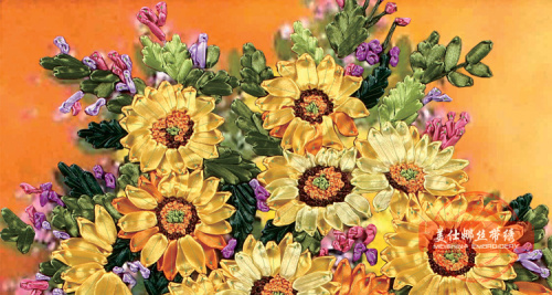 Набор для вышивки лентами Подсолнухи  VL М-5395 - фото товара фото 4