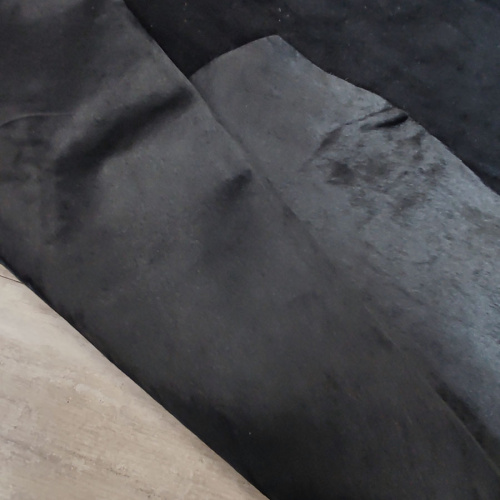 Кожа с ворсом КРС 1,2-1,4 мм Корова черная фото 4