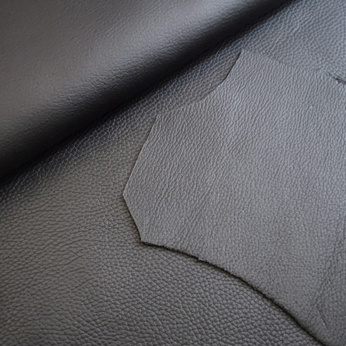 Кожа Флотер двухсторонний 1,8-2,0 Черный Италия фото 3