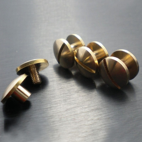 Винт ременной d=8, 10 мм сферич.шляпка, Латунь фото 6