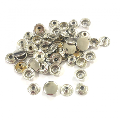 Кнопки пробивные 15 мм кольцевые №201 латунь с покрытием фото 2