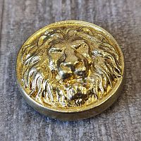 Кончо для кожаных изделий 27 мм Голова льва латунное  - купить для кожевенного хобби