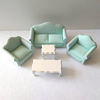 Набор мебели для кукол Гостиная 5 предметов Мятный  - купить для кожевенного хобби