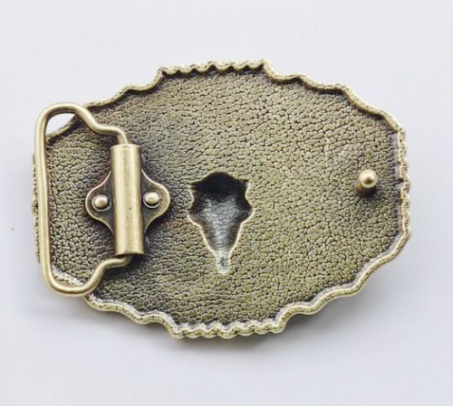 Пряжка для ремня с шипом 40 мм Череп Буйвола фото 2