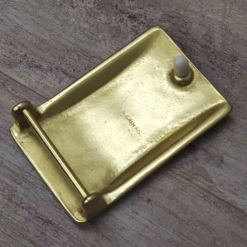 Пряжка с шипом для ремня 40 мм Прямоугольная Латунь  PRL_475 - фото товара фото 6