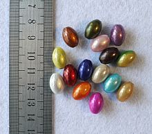 Бусины овальные с перламутровым свечением  - купить для кожевенного хобби