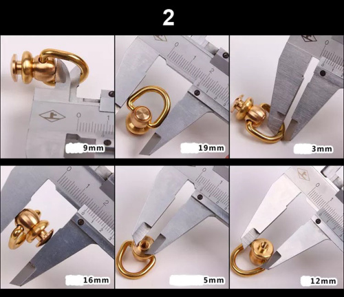 Кнопки кобурные поворотные с кольцом Латунь фото 6