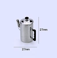 Кофейник серебряный для кукольной кухни Миниатюра 1:12  - купить для кожевенного хобби